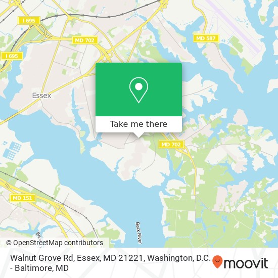 Walnut Grove Rd, Essex, MD 21221 map