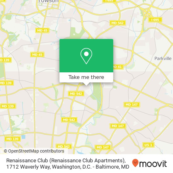 Mapa de Renaissance Club (Renaissance Club Apartments), 1712 Waverly Way