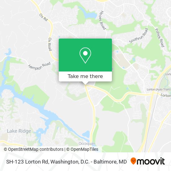 Mapa de SH-123 Lorton Rd