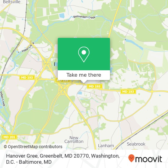 Hanover Gree, Greenbelt, MD 20770 map