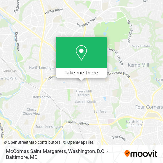 Mapa de McComas Saint Margarets