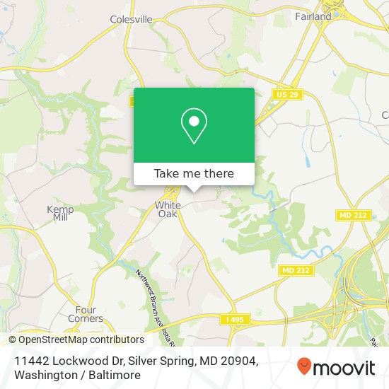 11442 Lockwood Dr, Silver Spring, MD 20904 map