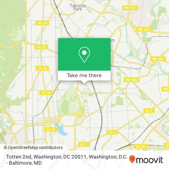 Totten 2nd, Washington, DC 20011 map