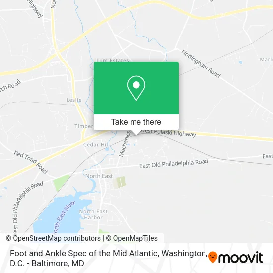 Foot and Ankle Spec of the Mid Atlantic map