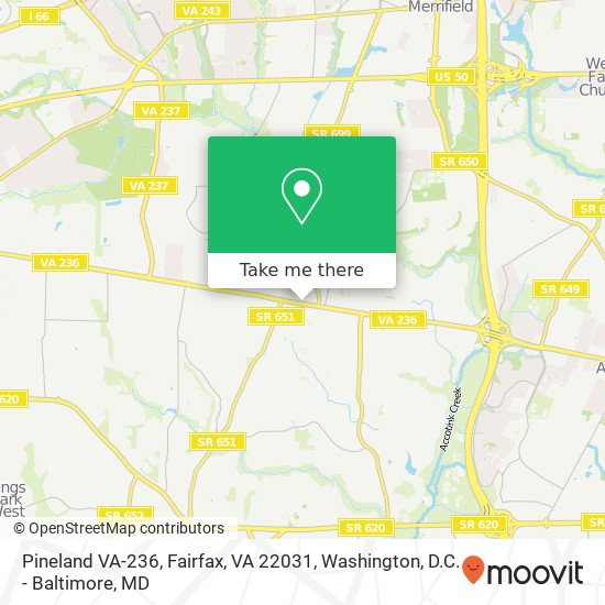 Pineland VA-236, Fairfax, VA 22031 map