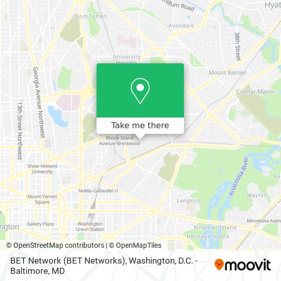 BET Network (BET Networks) map