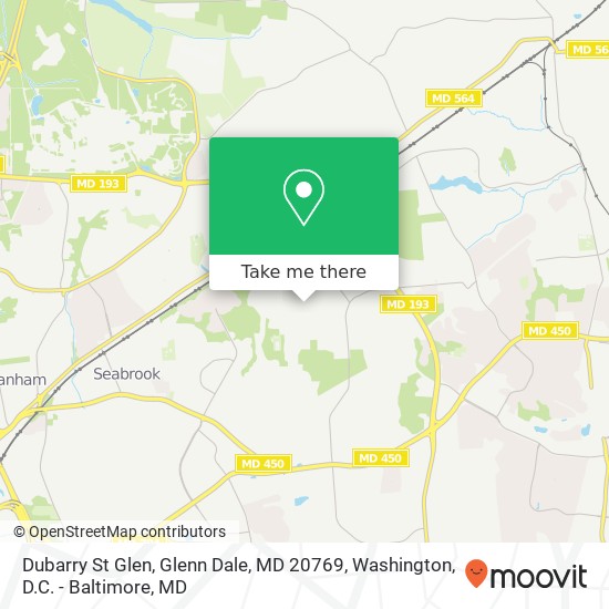 Mapa de Dubarry St Glen, Glenn Dale, MD 20769