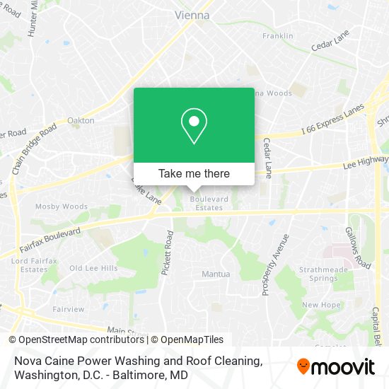 Nova Caine Power Washing and Roof Cleaning map