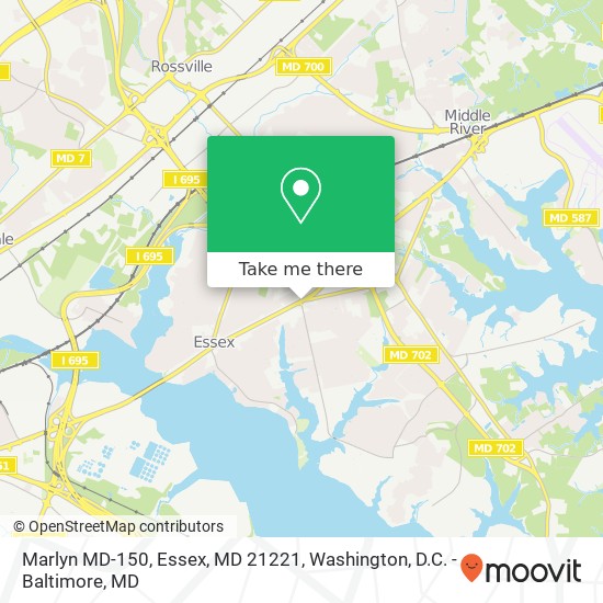 Marlyn MD-150, Essex, MD 21221 map