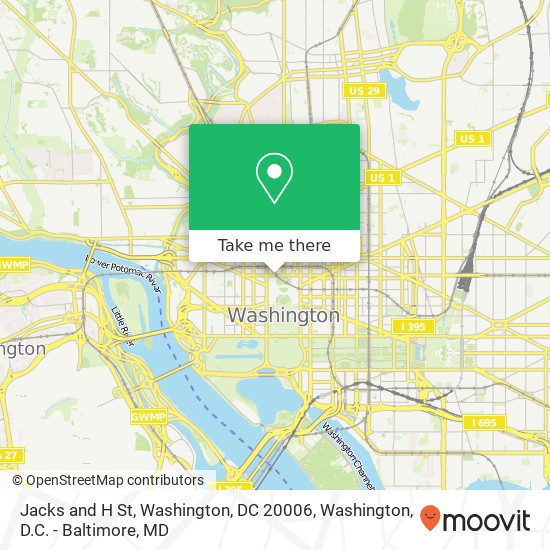 Mapa de Jacks and H St, Washington, DC 20006