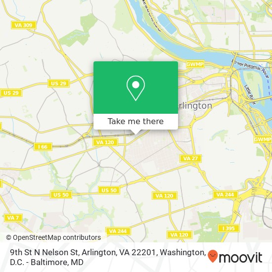 9th St N Nelson St, Arlington, VA 22201 map
