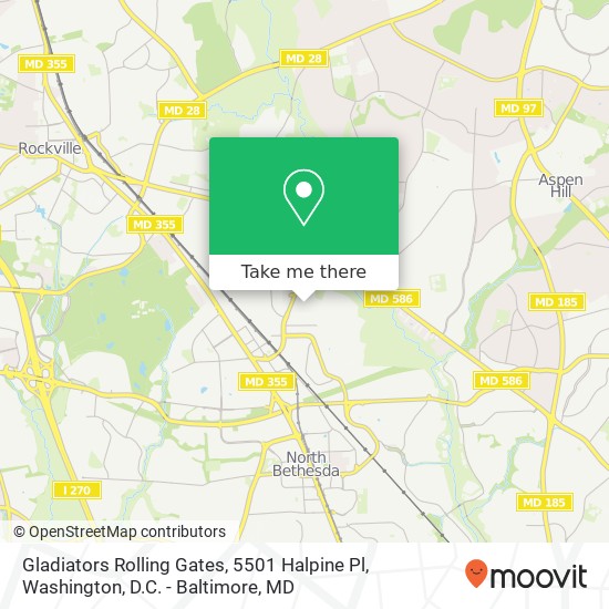Gladiators Rolling Gates, 5501 Halpine Pl map