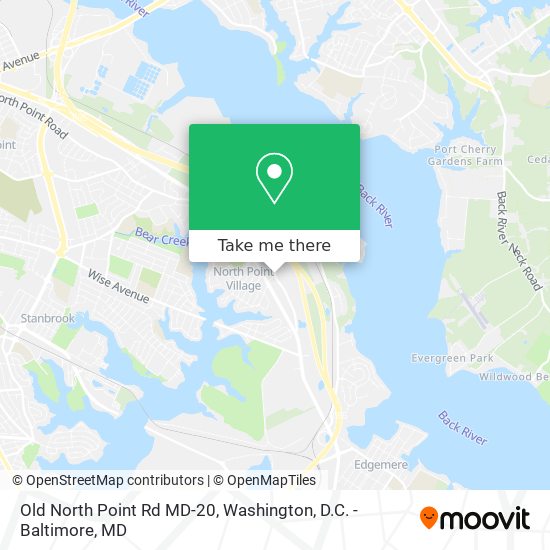 Old North Point Rd MD-20 map