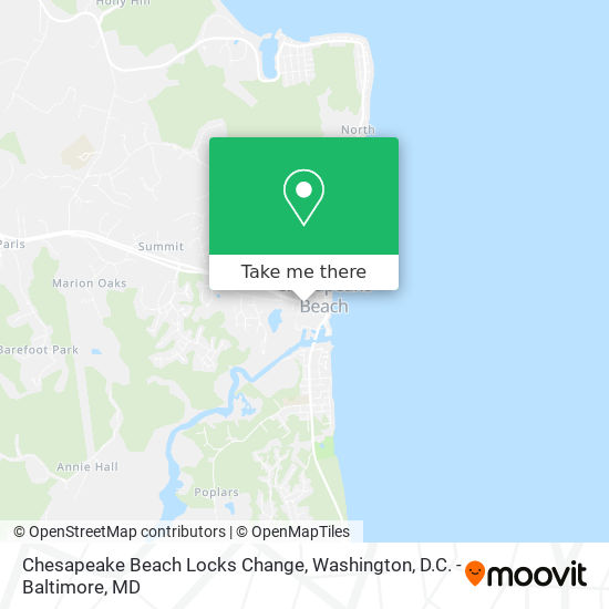 Mapa de Chesapeake Beach Locks Change