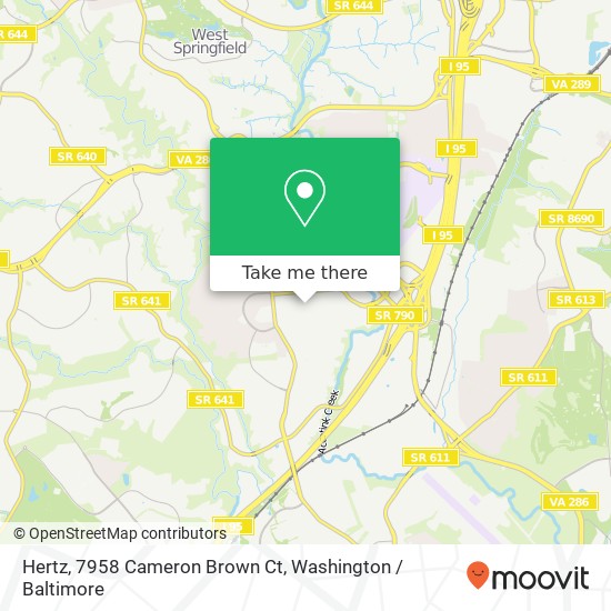 Mapa de Hertz, 7958 Cameron Brown Ct