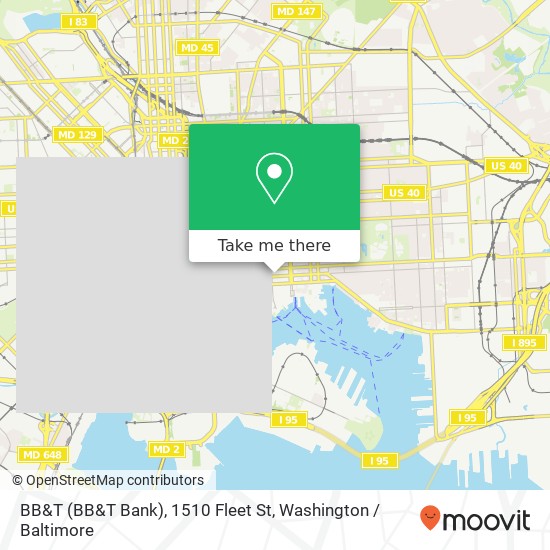 BB&T (BB&T Bank), 1510 Fleet St map