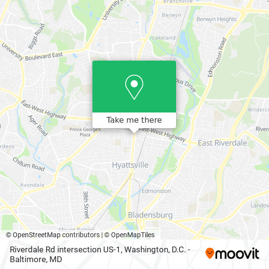 Riverdale Rd intersection US-1 map