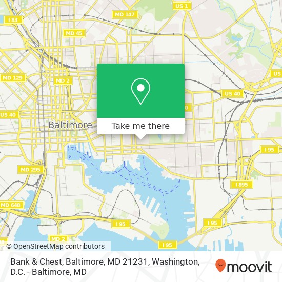 Mapa de Bank & Chest, Baltimore, MD 21231