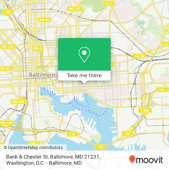 Mapa de Bank & Chester St, Baltimore, MD 21231