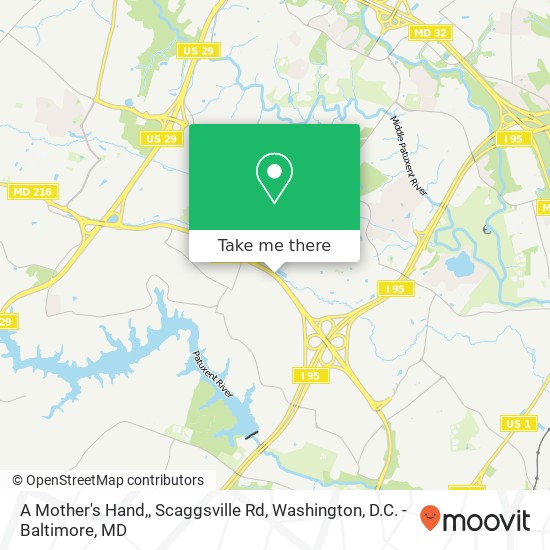 A Mother's Hand,, Scaggsville Rd map