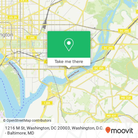 Mapa de 1216 M St, Washington, DC 20003
