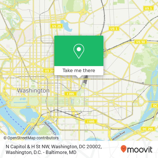 Mapa de N Capitol & H St NW, Washington, DC 20002