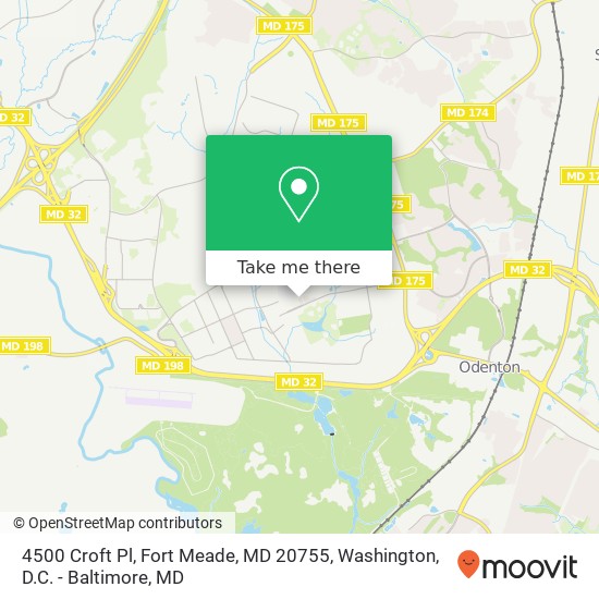 Mapa de 4500 Croft Pl, Fort Meade, MD 20755