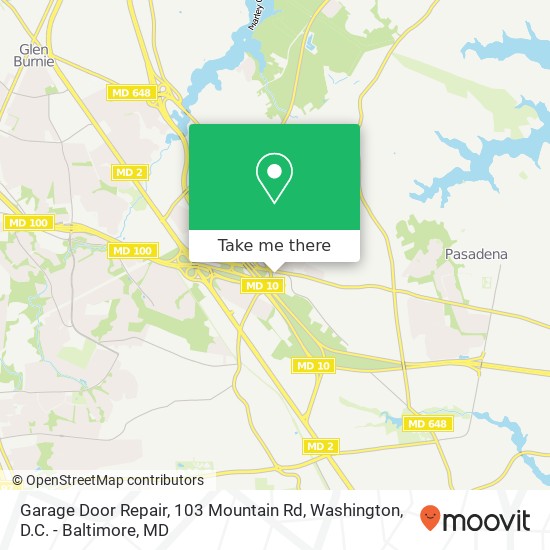 Mapa de Garage Door Repair, 103 Mountain Rd