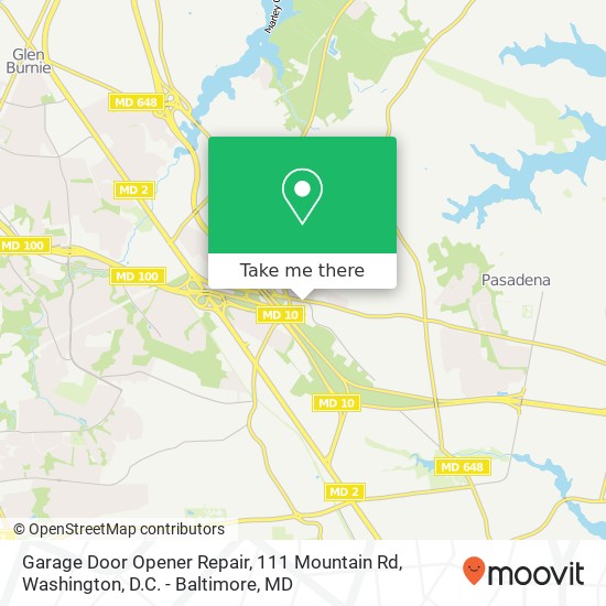 Garage Door Opener Repair, 111 Mountain Rd map