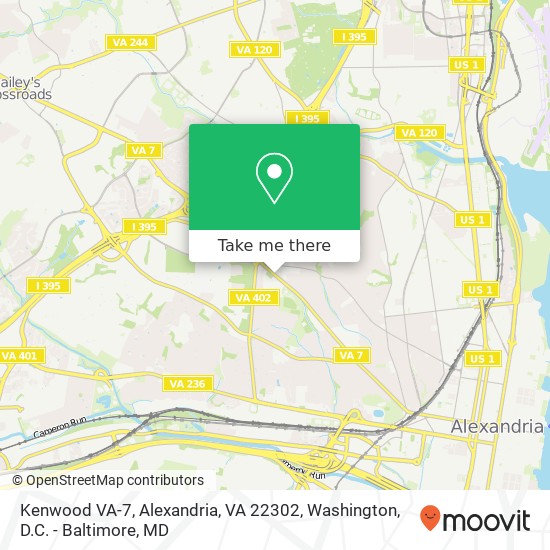 Mapa de Kenwood VA-7, Alexandria, VA 22302