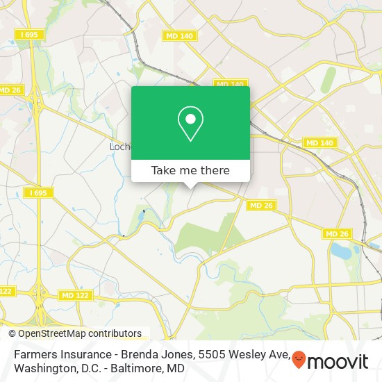 Mapa de Farmers Insurance - Brenda Jones, 5505 Wesley Ave