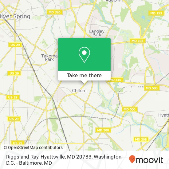 Mapa de Riggs and Ray, Hyattsville, MD 20783