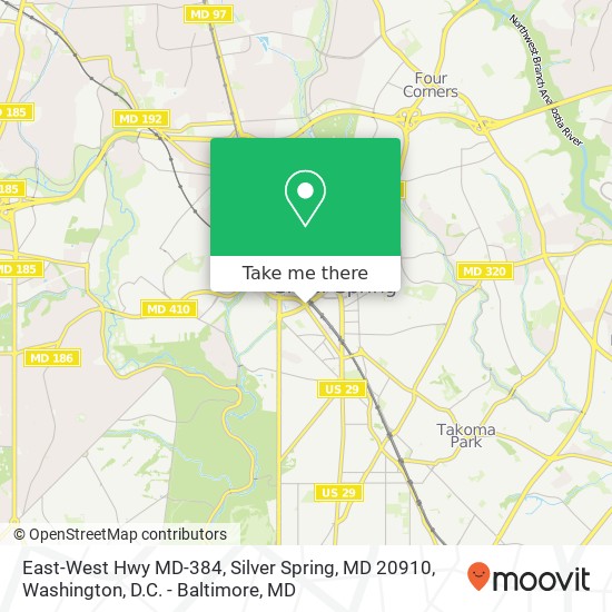 East-West Hwy MD-384, Silver Spring, MD 20910 map