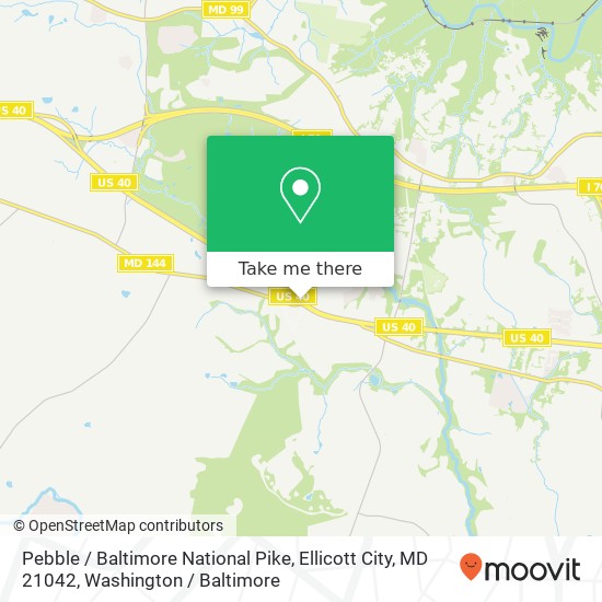 Pebble / Baltimore National Pike, Ellicott City, MD 21042 map
