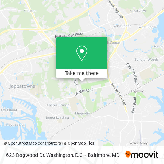 Mapa de 623 Dogwood Dr