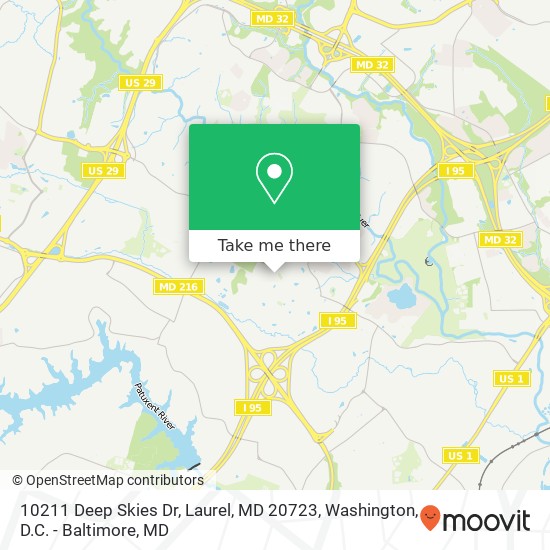 Mapa de 10211 Deep Skies Dr, Laurel, MD 20723