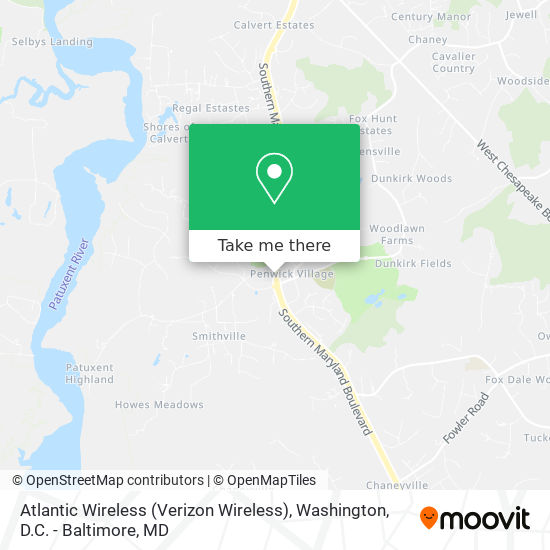 Atlantic Wireless (Verizon Wireless) map