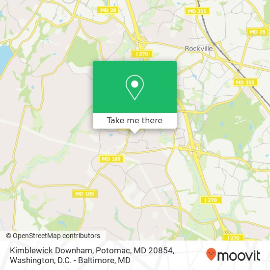 Kimblewick Downham, Potomac, MD 20854 map