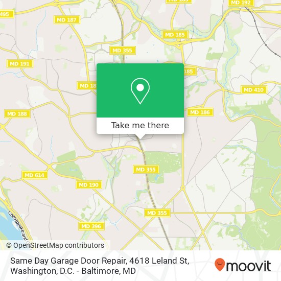 Same Day Garage Door Repair, 4618 Leland St map