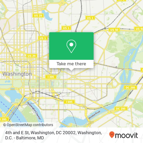 Mapa de 4th and E St, Washington, DC 20002