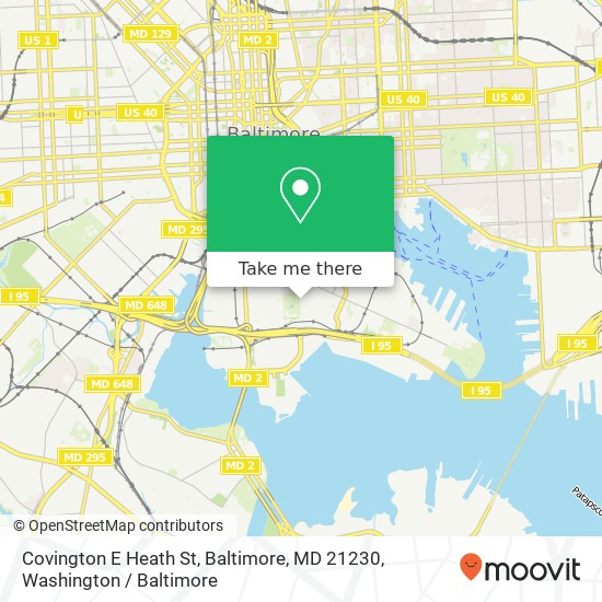 Covington E Heath St, Baltimore, MD 21230 map