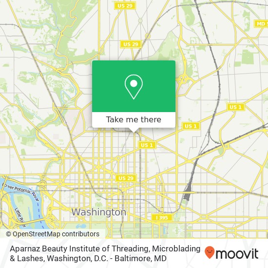 Mapa de Aparnaz Beauty Institute of Threading, Microblading & Lashes