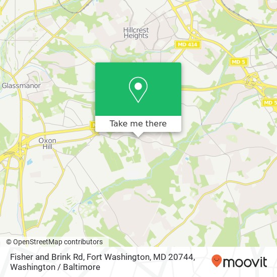 Mapa de Fisher and Brink Rd, Fort Washington, MD 20744