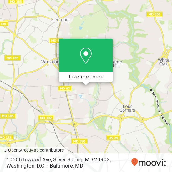 10506 Inwood Ave, Silver Spring, MD 20902 map