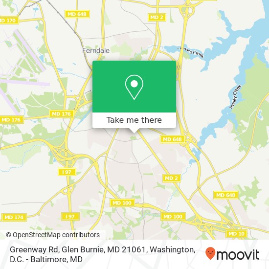 Greenway Rd, Glen Burnie, MD 21061 map