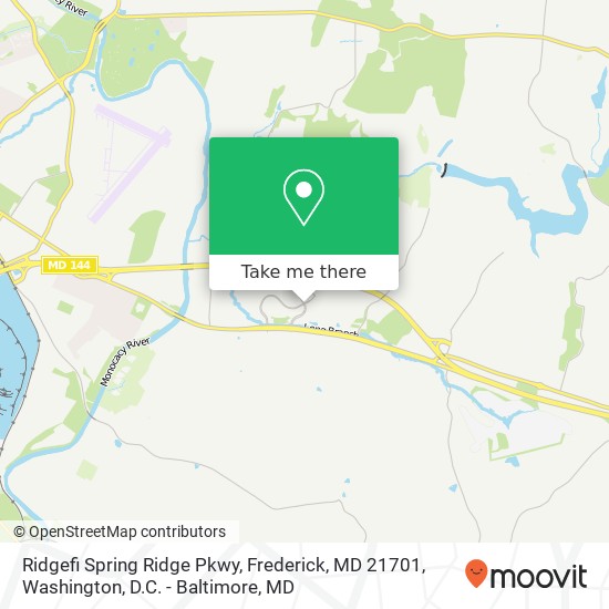 Ridgefi Spring Ridge Pkwy, Frederick, MD 21701 map