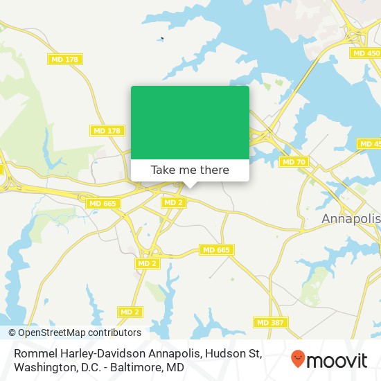Rommel Harley-Davidson Annapolis, Hudson St map