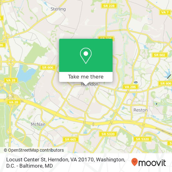 Locust Center St, Herndon, VA 20170 map