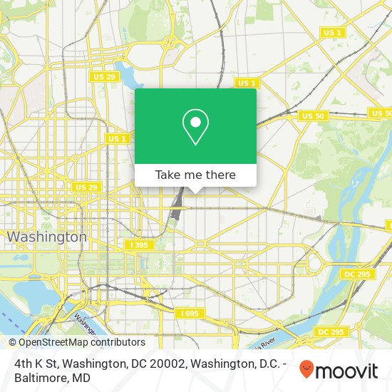 Mapa de 4th K St, Washington, DC 20002