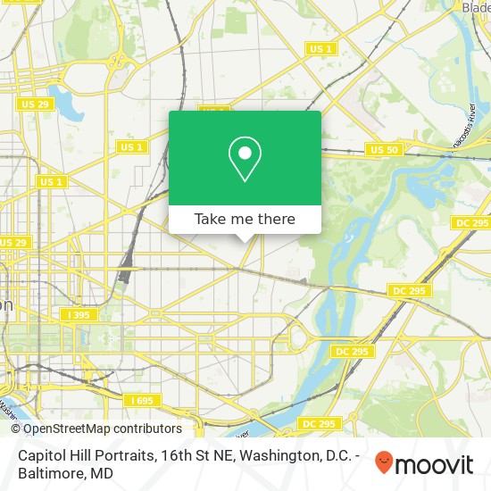 Mapa de Capitol Hill Portraits, 16th St NE